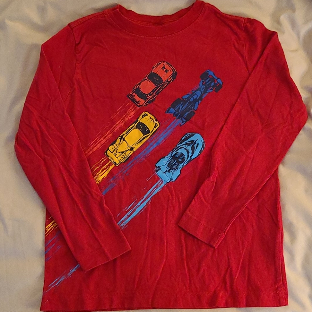 Hanna Andersson Long-Sleeve "Race Car" Jersey Tee